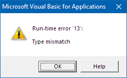 Type mismatch