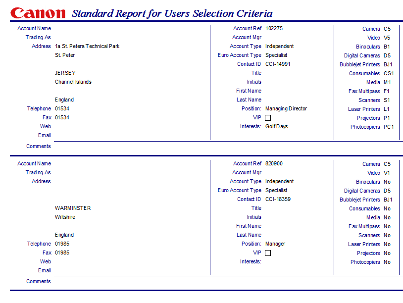 Report Detail Report Detail